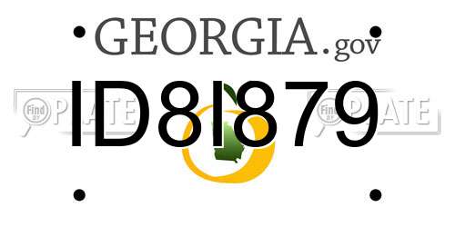 ID8I879 Georgia License Plate