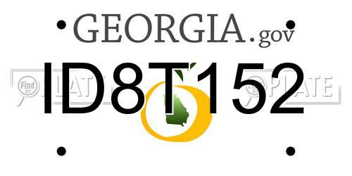 ID8T152 Georgia License Plate