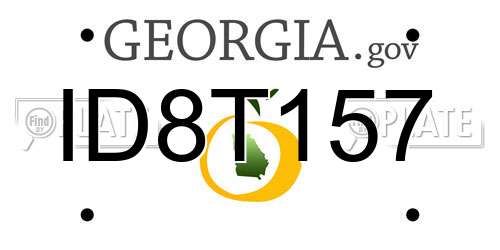 ID8T157 Georgia License Plate