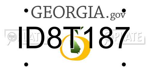 ID8T187 Georgia License Plate