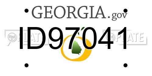 ID97041 Georgia License Plate