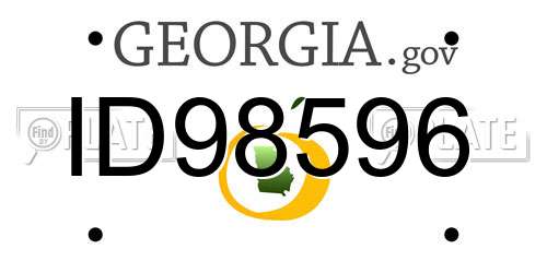 ID98596 Georgia License Plate