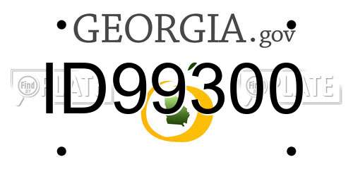 ID99300 Georgia License Plate