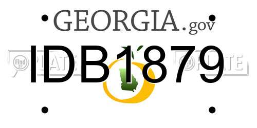 IDB1879 Georgia License Plate