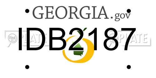 IDB2187 Georgia License Plate