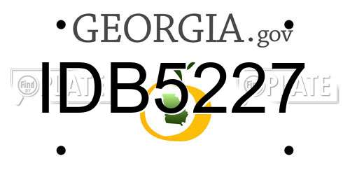 IDB5227 Georgia License Plate