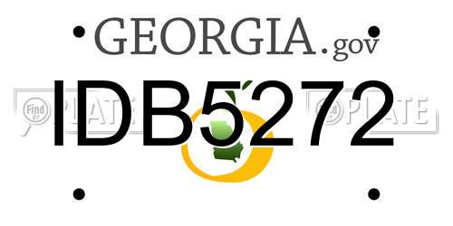 IDB5272 Georgia License Plate