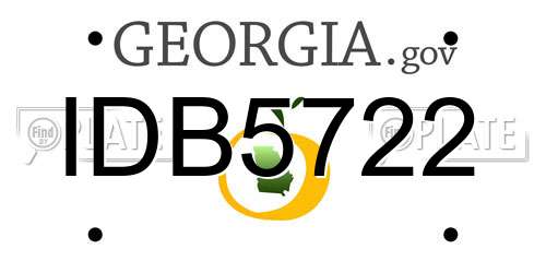 IDB5722 Georgia License Plate