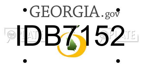IDB7152 Georgia License Plate