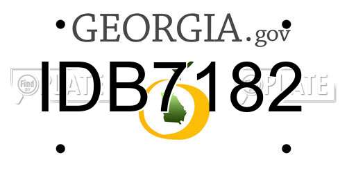 IDB7182 Georgia License Plate