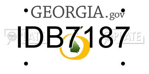 IDB7187 Georgia License Plate