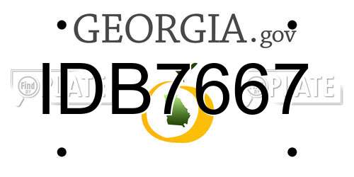 IDB7667 Georgia License Plate