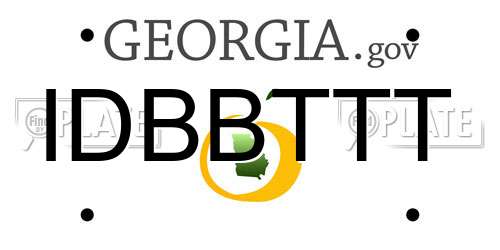 IDBBTTT Georgia License Plate