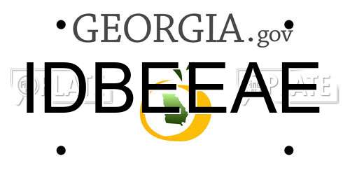 IDBEEAE Georgia License Plate