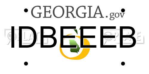 IDBEEEB Georgia License Plate