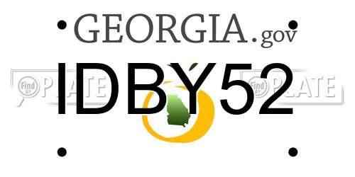IDBY52 Georgia License Plate