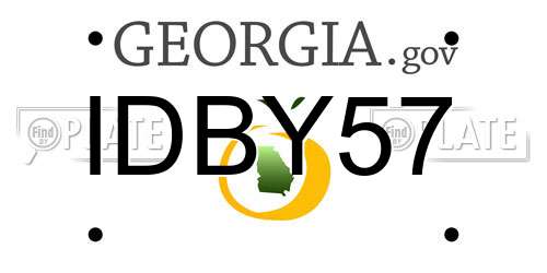 IDBY57 Georgia License Plate