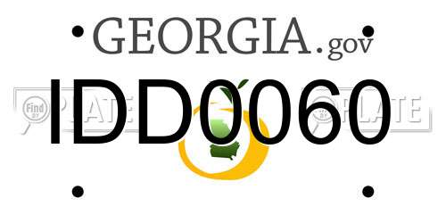 IDD0060 Georgia License Plate
