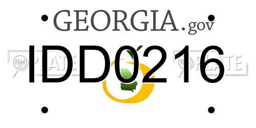 IDD0216 Georgia License Plate