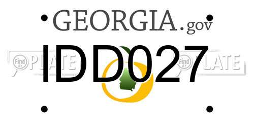 IDD027 Georgia License Plate