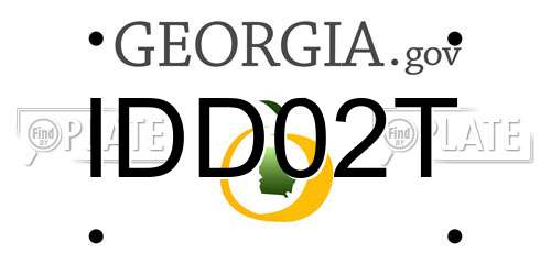 IDD02T Georgia License Plate