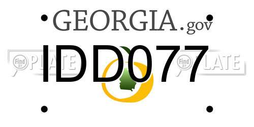 IDD077 Georgia License Plate