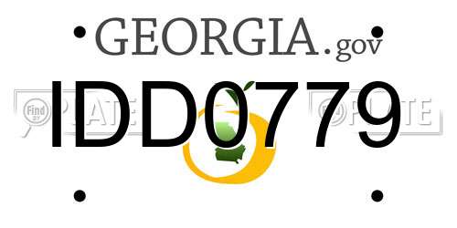 IDD0779 Georgia License Plate