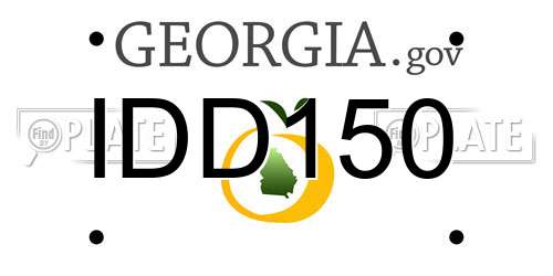 IDD150 Georgia License Plate