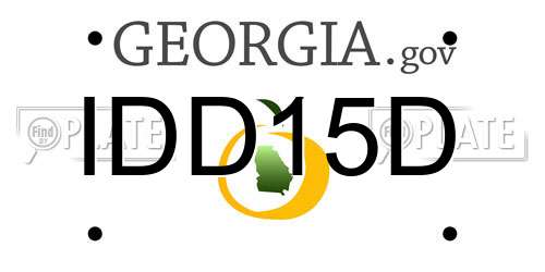 IDD15D Georgia License Plate