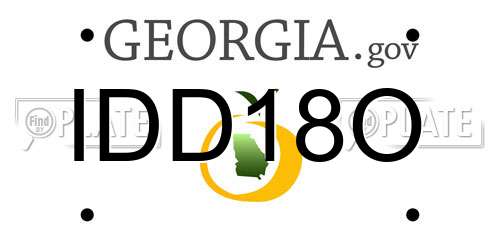 IDD18O Georgia License Plate