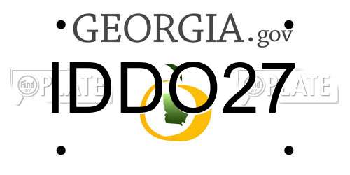 IDDO27 Georgia License Plate
