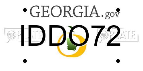 IDDO72 Georgia License Plate
