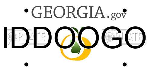 IDDOOGO Georgia License Plate