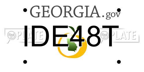 IDE48T Georgia License Plate