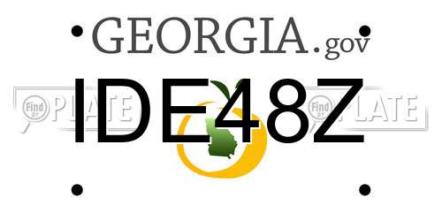 IDE48Z Georgia License Plate