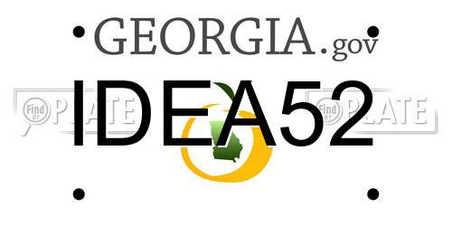 IDEA52 Georgia License Plate