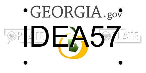 IDEA57 Georgia License Plate
