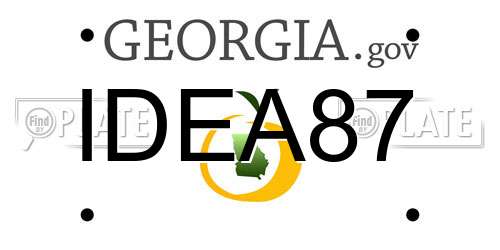 IDEA87 Georgia License Plate
