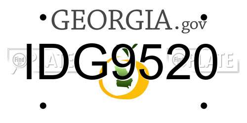 IDG9520 Georgia License Plate