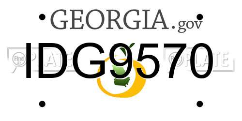 IDG9570 Georgia License Plate