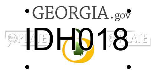 IDH018 Georgia License Plate