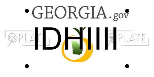 IDHIIII Georgia License Plate