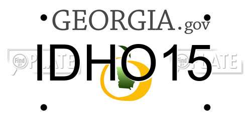 IDHO15 Georgia License Plate