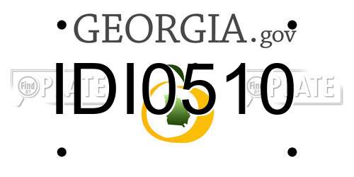 IDI0510 Georgia License Plate