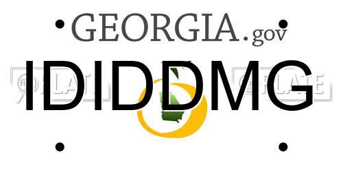 IDIDDMG Georgia License Plate