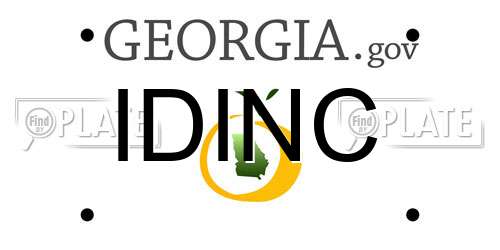 IDINC Georgia License Plate