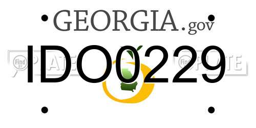 IDO0229 Georgia License Plate