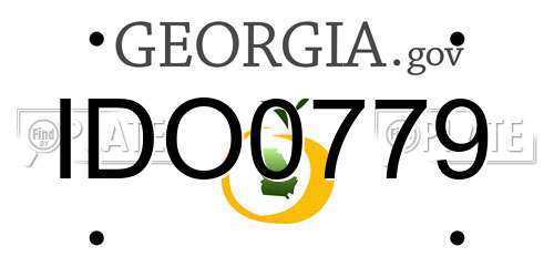 IDO0779 Georgia License Plate