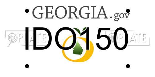 IDO150 Georgia License Plate