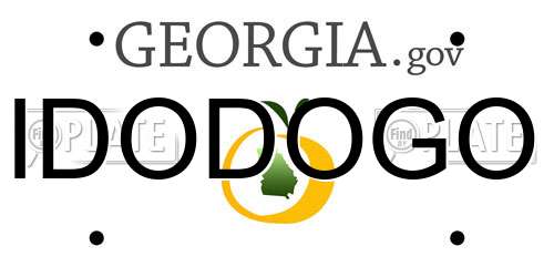IDODOGO Georgia License Plate